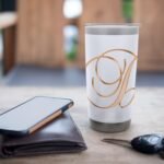 Letter D Pretty Personalized Orange Monogram Initial Name Stainless Steel Insulated Tumbler - Image 8