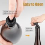 OWO Wine Stoppers Vacuum, Wine Saver, Reusable Bottle Sealer, Keeps Fresh, Black, 4 Pack - Image 5