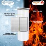 Sublimation Blank Tumblers bulk 20 oz glow in dark Luminous green， 25Pack Stainless Steel Double Wall Insulated Straight Cups White with Lid and straw, Individually Box,Heat Transfer - Image 5