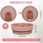 Tumbler Lids Replacement for 40oz Owala Cup, Replacement Spill Proof Splash Resistant Tumbler Lid, Reusable Tumbler Covers for Owala Cup Accessories,BPA-Free (khaki) - Image 3