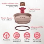 Tumbler Lids Replacement for 40oz Owala Cup, Replacement Spill Proof Splash Resistant Tumbler Lid, Reusable Tumbler Covers for Owala Cup Accessories,BPA-Free (khaki) - Image 5