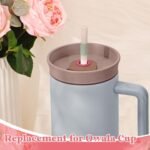 Tumbler Lids Replacement for 40oz Owala Cup, Replacement Spill Proof Splash Resistant Tumbler Lid, Reusable Tumbler Covers for Owala Cup Accessories,BPA-Free (khaki) - Image 7
