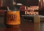 Onebttl Personalized Charred Wooden Whiskey Glasses for Men, Custom Bourbon Drinking Glass, Unique Birthday, Christmas Gifts for Him, Dad, Husband, A - Image 3