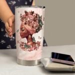 SANDJEST Black Woman Tumbler 20oz Stainless Steel Insulated Coffee Travel Mug Cup for Women Girls Gifts for Birthday Christmas - Image 6