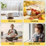 uxcell 2Pcs Stainless Steel Cup, 15Oz Metal Double Walled Travel Tea Coffee Mug Tumbler Camping Reusable Cup Drinking Glasses for Milk, Juice, Cold or Hot Drinks (Gold) - Image 6