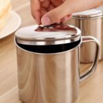 Amosfun Stainless Steel Mug with Lid and Handle 20Oz Coffee Tea Cup for Camping Outdoor and Everyday Use 6.1 X 4.7 Inches Microwave Safe Drinkware - Image 3