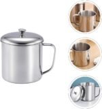Amosfun Stainless Steel Mug with Lid and Handle 20Oz Coffee Tea Cup for Camping Outdoor and Everyday Use 6.1 X 4.7 Inches Microwave Safe Drinkware - Image 6