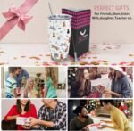 20oz Vacuum Insulated Cat Tumbler with Lid and Straw,Reusable Stainless Steel Cute Cats Coffee Mug, Cat Gifts for Women,Man,Friends - Image 3