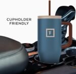 IRON °FLASK Co-Pilot Insulated Mug w/Boot, Straw & Flip Cap Lids - Cup Holder Bottle for Hot, Cold Drink - Leak-Proof - Water, Coffee Portable Travel Mug - Cream & Berries, 40 Oz - Image 6