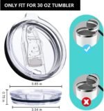 4 Pack 30 oz Tumbler Lid, Replacement Lids Compatible for YETI 30 oz Tumbler,Travel Mug,Spill Proof Splash Resistant Silicone Sliding Covers,Straw Friendly, BPA Free - Image 4