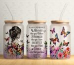 Sublimation Glass Cups With Bamboo Lids And Straws 16OZ，Sublimation Beer Can Glass, Sublimation Frosted Glass Tumbler Blanks 12Pack - Image 7