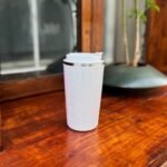 17oz Rhinestone Insulated Coffee Mug with Leak Proof Lid Stainless Steel Vacuum Bling Travel Coffee Mug Studded Diamond Sparkly Coffee Tumbler Cup Reusable Portable To Go Mugs (Milky) - Image 6