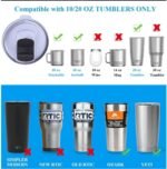 Magnetic Spill Proof Tumbler Lid – 20oz Replacement Compatible with Yeti Rambler, RTIC, Ozark Trail | Leak Resistant, Dishwasher Safe, BPA Free (20 oz) - Image 3