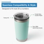 Magnetic Spill Proof Tumbler Lid – 20oz Replacement Compatible with Yeti Rambler, RTIC, Ozark Trail | Leak Resistant, Dishwasher Safe, BPA Free (20 oz) - Image 6