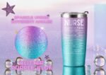 Onebttl Nurse Gifts for women Personalized Gift, Stainless Steel Tumbler With Lid and Straw - Initial H - Image 4