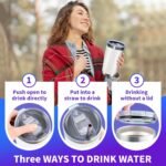 36 Pack, 20oz Stainless Steel Bulk Tumblers with Lids and Straws, Leakproof Double Wall Travel Mug for Hot/Cold Drinks, Home Office Outdoor Party Use, Durable Powder Coated Insulated Cup/White - Image 8