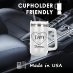 Name Personalized Tumbler 40 oz Laser Engraved, Insulated Cup with Handle, Lid & Straw,Religious Gifts,Inspirational Thank You Friends,Christian Tumblers for Women,Men,Christian Jesus Water Bottle - Image 5