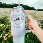 Name Personalized Tumbler 40 oz Laser Engraved, Insulated Cup with Handle, Lid & Straw,Religious Gifts,Inspirational Thank You Friends,Christian Tumblers for Women,Men,Christian Jesus Water Bottle - Image 6