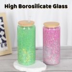 20 Oz Snow Globe Tumbler, 6 Pack Pre-Drilled Sublimation Glass Cup For Glitter Snow Globe Diy, Double Wall Sublimation Glass Tumbler - Image 5