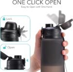 TakeToday Collapsible Water Bottles 32oz, Foldable Travel Water Bottle, BPA Free, Silicone Water Bottle Leakproof for Hiking, International Travel, Outdoors - Image 5