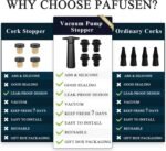 8 PCS Wine Vacuum Stoppers, Keep Wine Fresh for up to 7 Days - 8 Vacuum Stoppers, Wine Pump and Wine Vacuum Stopper, Reusable for Wine Saver, Wine Stoppers for Wine Bottles（Not Include Pump） - Image 4
