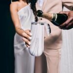 BrüMate Champagne Flute 12oz with Flip-Top Lid to Hold in Carbonation | Insulated Stainless Steel for Ice Cold Champagne | BPA-Free (Glitter White) - Image 4