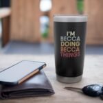 Becca Name Becca Personalized Name First Given Stainless Steel Insulated Tumbler - Image 8