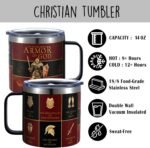 The Armor of God Christian Tumbler for Men, 14Oz Religious Cup – Pastor Appreciation, Gospel of Peace Gift, Christmas & Birthday Gift for Men Women - Image 4