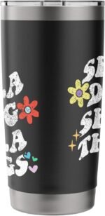Retro Groovy Im SHEILA Doing SHEILA Things Funny Mother's Stainless Steel Insulated Tumbler - Image 3