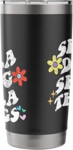 Retro Groovy Im SHEILA Doing SHEILA Things Funny Mother's Stainless Steel Insulated Tumbler - Image 5