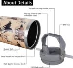 30 oz Horse Tumbler with Straw Handle, Vintage Gifts for Women Men Horse Lover, Stainless Steel Insulated Water Bottle Coffee Cups for Home Office Travel(Brown) - Image 3