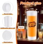 Hsei 24 Pcs Sublimation Frosted Shot Glasses 3 oz Shot Glasses Sublimation Blanks Personalized Glass Cups with Heavy Base for Wine Beer Vodka Whiskey Espresso - Image 3