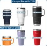 Spill-Proof Straw Lid for YETI Rambler 42/35/32/30 oz Tumblers ONLY | [NOT for Travel Mugs] [NOT for Screw-on Lids] | 180° Rotating & 95° Flip Hidden Straw Replacement Lid, Black (1-Pack) - Image 4