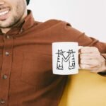 M Cats Initial Monogram Personalized Letter M Ceramic Mug Coffe Cup 11 oz - Image 4