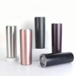 Double Wall 18/8 Stainless Steel Vacuum slim skinny tumbler with straw and lid, insulated travel mug keeping beverage cold and warm (black, 20oz) - Image 3