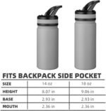 Fanhaw 18 Oz Kids Insulated Water Bottle with Straw - Stainless Steel Double Wall Vacuum Cup, Leakproof, BPA Free, Suitable for Boys and Girls(Black - Solar System) - Image 6