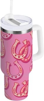 Boccsty Cowgirl Howdy Sweet Horseshoe Insulated Tumblers Reusable Stainless Steel Tumbler 40 oz Cup Coffee Travel Mug Water Bottle with Handle & Flip Straw for Home Office Car - Image 3