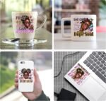 AFRITEE UV DTF Cup Wraps - 20 Sheets Black Girl UV DTF Decals Tumbler Wrap for 16 oz Glass Water Bottle, Affirmations Transfer Stickers DIY Mug Personalized Decor Gift for African American - Image 7
