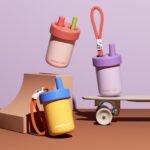 CHAKO LAB Kids Water Bottle with Carrying Rope and Straps | Vacuum Insulated Stainless Steel 16oz for School and Trvels | Two Travel Carrying Options | Duck egg yellow - Image 6