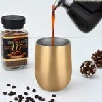 Lifecapido 8 Pack 12oz Stainless Steel Wine Tumblers, Insulated Wine Tumbler, Double Wall Insulated Wine Glass, Stainless Steel Stemless Wine Cups with Lids for Coffee, Wine, Champaign, Gold - Image 3