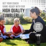 Personalized Lacrosse Tumbler With Name - 30oz Insulated Engraved Stainless Steel Travel Mug - Teal Gift - Image 3