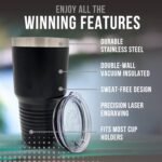 Personalized Lacrosse Tumbler With Name - 30oz Insulated Engraved Stainless Steel Travel Mug - Teal Gift - Image 4
