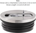 CHICTRY 2Pcs Plastic Vacuum Bottle Straw Lids Sealing Leak Proof Flap Cover Flask Drinking Cup Cover Replacement for Sports Water Bottles Sliver One Size - Image 8