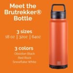 BruTrekker Bottle - Insulated Stainless Steel Tumbler Mug Keeps Drinks Hot or Cold - 2 Piece Drink and Pour Lid - Reusable Coffee Water or Beer Growler (18 fl.oz, Obsidian Black) - Image 4