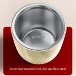 OTE Coffee Cup Travel Mug 12 OZ Leakproof, Keep Ice & Hot Personal Coffee Cup, 350 ML Vacuum Insulated Tumbler, BPA-Free Stainless Steel, Reusable Coffee Cups, Gray - Image 5