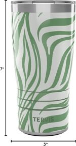 Tervis Traveler Jade Zebra Animal Print Triple Walled Insulated Tumbler Travel Cup Keeps Drinks Cold & Hot, 20oz, Stainless Steel - Image 6