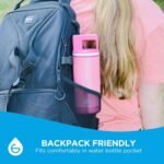 GROSCHE Alpine Flip n' Sip 16oz Insulated Kids Water Bottle - Stainless Steel, Leakproof Flask with Straw - Perfect for Gym, Travel & Outdoor Use - Keeps Water Cold upto 60 hrs - Flamingo Pink - Image 4