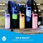 GROSCHE Alpine Flip n' Sip 16oz Insulated Kids Water Bottle - Stainless Steel, Leakproof Flask with Straw - Perfect for Gym, Travel & Outdoor Use - Keeps Water Cold upto 60 hrs - Flamingo Pink - Image 6