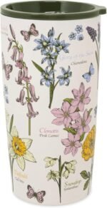 STEEL MILL AND CO. 20 oz Stainless Steel Tumbler, Insulated Wildflower Field Guide Design Travel Mug with Acrylic Slider Lid, Double Wall Coffee Cup for Hot & Cold Drinks (Wildflowers) - Image 3