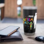 Autism Awareness Gifts for Men - Proud Autism Dad Stainless Steel Insulated Tumbler - Image 8